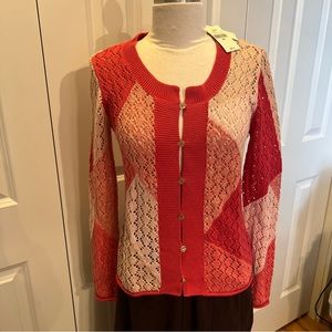 J. Jill XS cotton linen cardigan sweater
